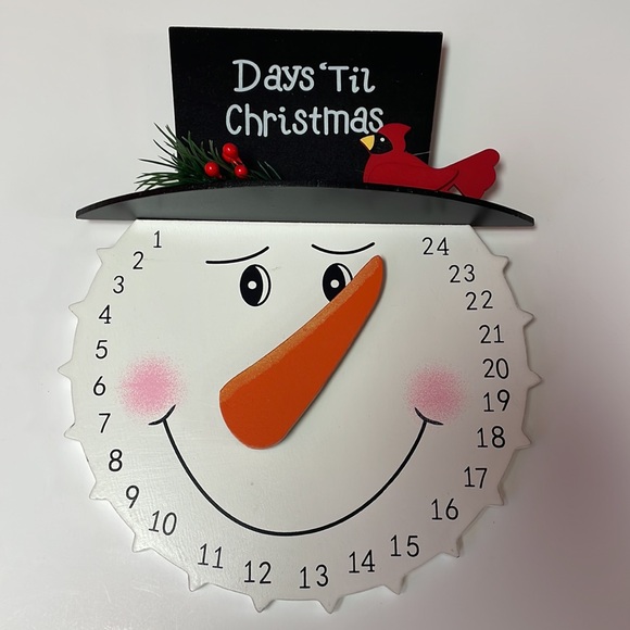 Myco’s Best Snowman Christmas Countdown Wooden Sign - Picture 1 of 9